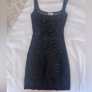 OH POLLY NEVER WORN BLACK SEQUIN MINI DRESS